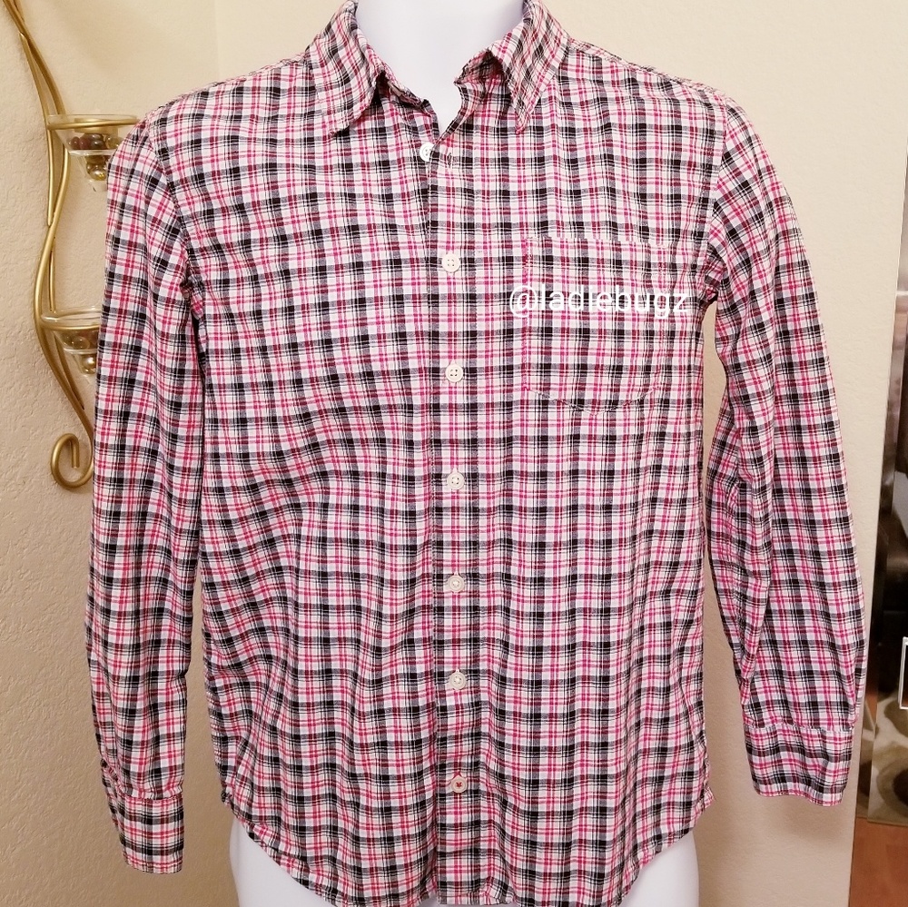 Cherokee Red, Blue, Cream Plaid, Long Sleeves